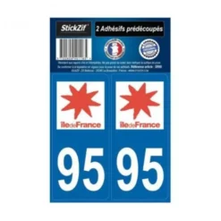 2  Autocollants Région Ile de France Département 95 - STICKZIF