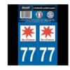 2 Autocollants Région Ile de France Département 77 - STICKZIF