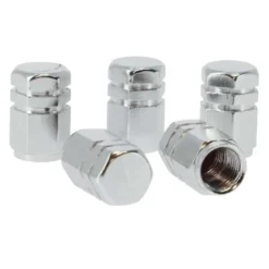BOUCHONS DE VALVES ARGENT 5 PIÈCES