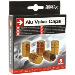 BOUCHONS DE VALVES DORES 5 PIÈCES