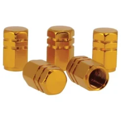 BOUCHONS DE VALVES DORES 5 PIÈCES