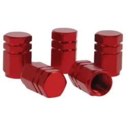 BOUCHONS DE VALVES ROUGES 5 PIÈCES