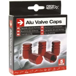BOUCHONS DE VALVES ROUGES 5 PIÈCES