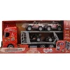Camion de transport à friction Paris/Dakar + 4 véhicules 44 cm
