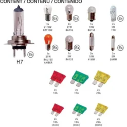 Coffret 18 ampoules H7 + 12 fusibles - Evo
