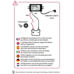 Convertisseur 24V vers 5V micro USB coudé