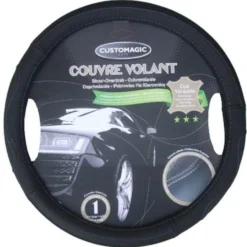 COUVRE VOLANT CUIR PREMIUM - 187142 - CUSTOMAGIC
