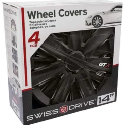 4 enjoliveurs CAR+ VR 14 pouces Carbone/Noir