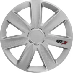 4 enjoliveurs CAR+ VR 14 pouces Carbone/Argent