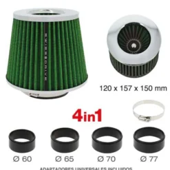 FILTRE A AIR UNIVERSELLE AVEC 4 BAGUES "STREAM AIR" - AIRSTGR - RACESPORT