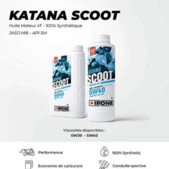 Huile Moteur 4 Temps 100% Synthétique KATANA SCOOT 5W40 - IPONE