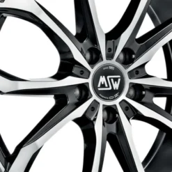 Jante alu MSW MSW48 NOIR FACE POLIE 6.5x16 pouces 5x45 ET72.6