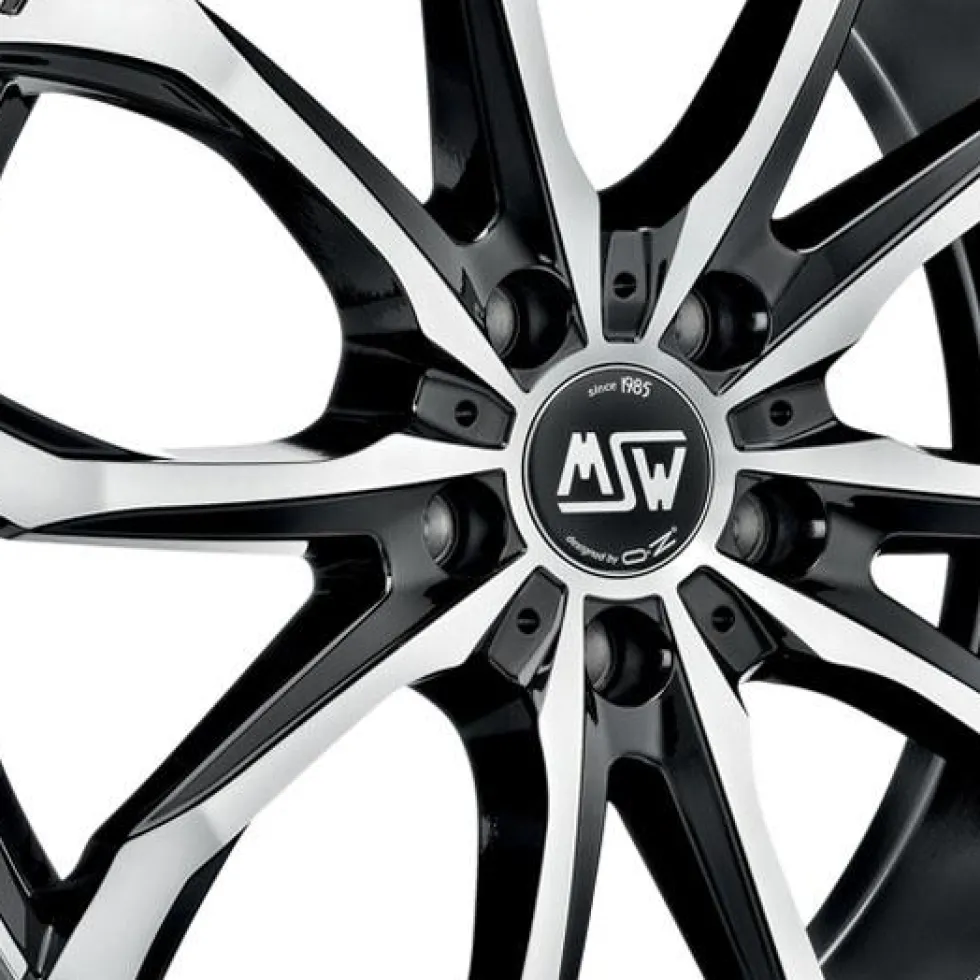 Jante alu MSW MSW48 NOIR FACE POLIE 6.5x16 pouces 5x45 ET72.6