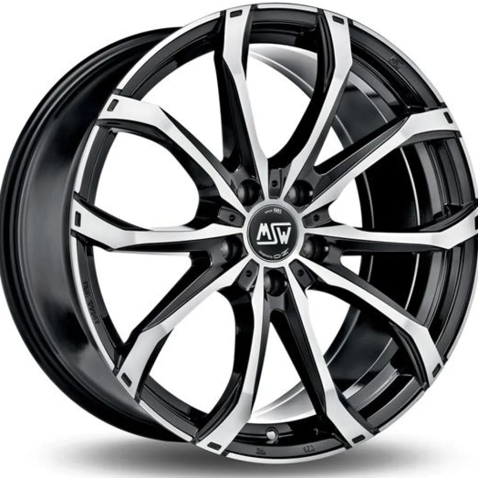 Jante alu MSW MSW48 NOIR FACE POLIE 6.5x16 pouces 5x45 ET72.6