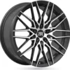 Jante alu RACER RAPTOR NOIR BRILLANT FACE POLIE 7.5x17 pouces 5x42 ET73.1