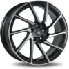 Jante alu RACER TURN NOIR SATIN FACE POLIE 7.5x17 pouces 5x40 ET73.1