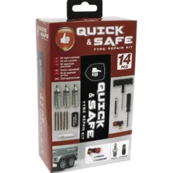 Kit de reparation pneu complet 14pcs avec co2 - QUICK&SA