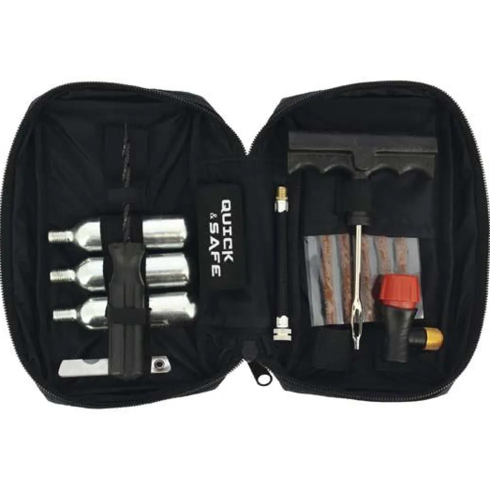 Kit de reparation pneu complet 14pcs avec co2 - QUICK&SA