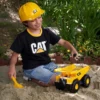 Pack 1 vehicule - 25 cm + pelle, rateau et casque - CAT