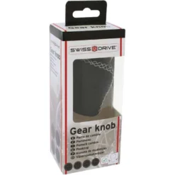 POMMEAU NOIR SURPIQURE BLANCHE AVEC GACHETTE - 2505GWG - RACESPORT