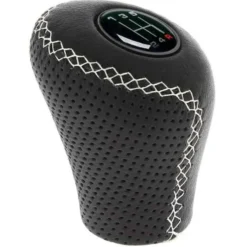 POMMEAU NOIR SURPIQURE BLANCHE AVEC GACHETTE - 2505GWG - RACESPORT