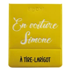 PORTE VIGNETTE ASSURANCE JAUNE