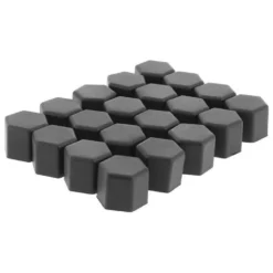 Protection silicone ecrous roue noir 17mm 20pcs - CAR+