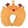 TOUR DE COU DE VOYAGE ET PELUCHE RENNE/ORANGE - SWISS DRIVE