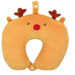 TOUR DE COU DE VOYAGE ET PELUCHE RENNE/ORANGE - SWISS DRIVE